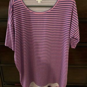 LuLaRoe Irma pink and purple large Tunic